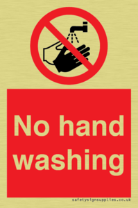 No hand washing